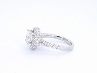 Witgouden entourage ring briljant 2.00 ct - afbeelding 7 van  10