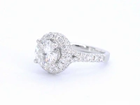 Witgouden entourage ring briljant 2.00 ct - afbeelding 10 van  10