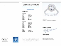 Witgouden entourage ring diamant ovaal briljant - afbeelding 4 van  10