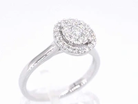 Witgouden entourage ring diamant - afbeelding 5 van  10