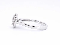 Witgouden entourage ring diamant - afbeelding 6 van  10