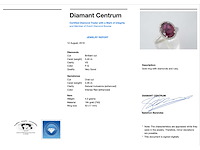 Witgouden entourage ring diamanten en robijn - afbeelding 4 van  10