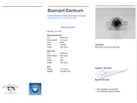 Witgouden entourage ring grote diamanten en zwarte diamant - afbeelding 3 van  7