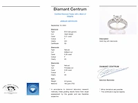 Witgouden entourage ring hartdiamant - afbeelding 3 van  9