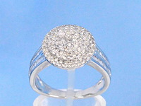 Witgouden entourage ring met 1.00 carat diamanten - afbeelding 1 van  12