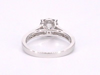 Witgouden entourage ring met briljant geslepen diamanten 1.00 carat - afbeelding 11 van  12
