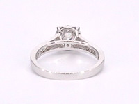Witgouden entourage ring met briljant geslepen diamanten 1.00 carat - afbeelding 9 van  11