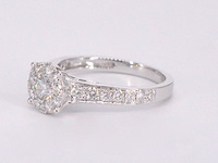 Witgouden entourage ring met briljant geslepen diamanten 1.00 carat - afbeelding 10 van  11
