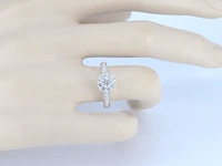 Witgouden entourage ring met briljant geslepen diamanten 1.00 carat - afbeelding 6 van  12
