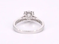Witgouden entourage ring met briljant geslepen diamanten 1.00 carat - afbeelding 10 van  12