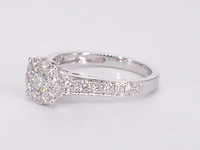 Witgouden entourage ring met briljant geslepen diamanten 1.00 carat - afbeelding 11 van  12