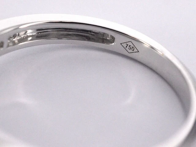 Witgouden entourage ring met briljant geslepen diamanten 1.00 carat - afbeelding 12 van  12