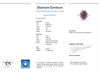 Witgouden entourage ring met diamanten en robijn - afbeelding 5 van  11