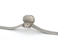Witgouden entourage ring met diamanten en zuidzee parel - afbeelding 12 van  12