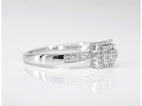 Witgouden entourage ring met diamanten - afbeelding 4 van  8