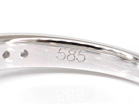 Witgouden entourage ring met diamanten - afbeelding 5 van  5