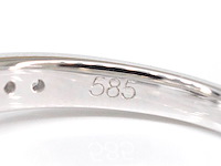 Witgouden entourage ring met diamanten - afbeelding 4 van  6