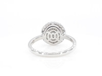 Witgouden entourage ring met diamanten - afbeelding 4 van  8