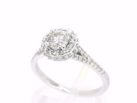 Witgouden entourage ring met diamanten - afbeelding 5 van  11