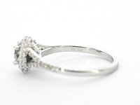 Witgouden entourage ring met diamanten - afbeelding 11 van  11