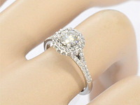 Witgouden entourage ring met diamanten - afbeelding 4 van  11