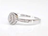Witgouden entourage ring met diamanten - afbeelding 3 van  8