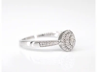 Witgouden entourage ring met diamanten - afbeelding 4 van  8