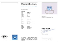 Witgouden entourage ring met kussenvorm topaas - afbeelding 3 van  7