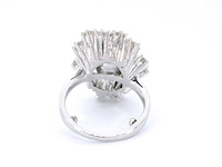 Witgouden entourage ring met natuurlijke diamanten en een bijzondere zuidzee parel - afbeelding 8 van  10