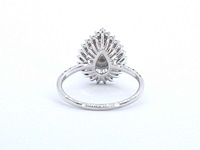 Witgouden entourage ring met natuurlijke diamanten - afbeelding 6 van  9