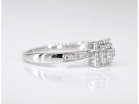 Witgouden entourage ring met natuurlijke diamanten - afbeelding 3 van  9
