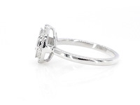 Witgouden entourage ring met natuurlijke diamanten - afbeelding 3 van  8