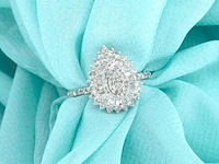 Witgouden entourage ring met natuurlijke diamanten - afbeelding 1 van  9