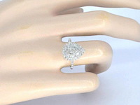 Witgouden entourage ring met natuurlijke diamanten - afbeelding 2 van  9