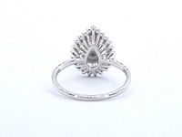 Witgouden entourage ring met natuurlijke diamanten - afbeelding 6 van  9