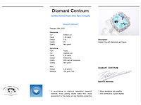 Witgouden entourage ring met natuurlijke topaas en diamanten - afbeelding 6 van  8