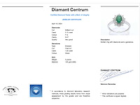 Witgouden entourage ring met smaragd en diamanten - afbeelding 4 van  10