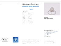 Witgouden entourage ring pear shape diamant - afbeelding 4 van  10
