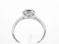 Witgouden entourage ring saffier 0.50 ct - afbeelding 7 van  9