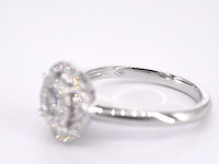 Witgouden entourage ring vol gezet met diamanten - afbeelding 12 van  12