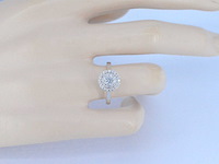 Witgouden entourage ring volledig bezet met diamanten - afbeelding 5 van  10