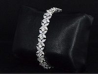 Witgouden exclusieve armband 12.08 carat marquise en briljant diamanten - afbeelding 4 van  9