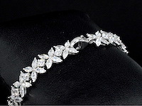 Witgouden exclusieve armband 12.08 carat marquise en briljant diamanten - afbeelding 7 van  9