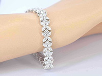 Witgouden exclusieve armband met 11.00 carat aan marquise en briljant geslepen diamanten