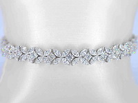 Witgouden exclusieve armband met 11.00 carat aan marquise en briljant geslepen diamanten - afbeelding 4 van  5