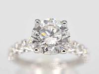 Witgouden exclusieve ring met een diamant van 2.00 carat - afbeelding 1 van  7