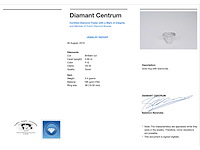 Witgouden half alliance ring met diamant - afbeelding 2 van  9