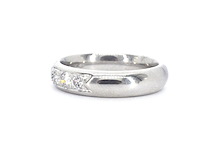 Witgouden half-alliance ring met natuurlijke diamanten - afbeelding 4 van  8