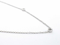 Witgouden halscollier met natuurlijke diamanten - afbeelding 6 van  9