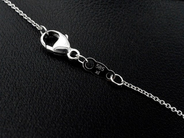 Witgouden halscollier met natuurlijke diamanten - afbeelding 7 van  10